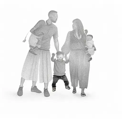 Mother Father And Son 1 Year Old Holding Hands So Is In The Middle