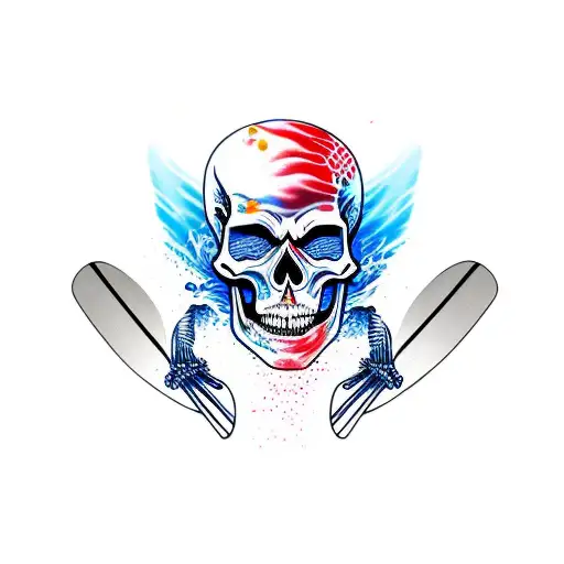 Skeleton Paddle Water