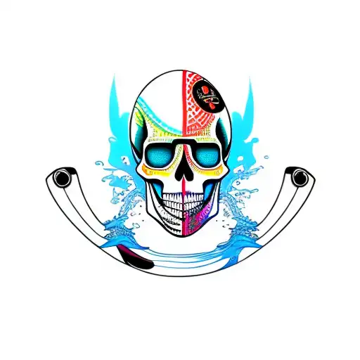 Skull Paddle Water Surfboard