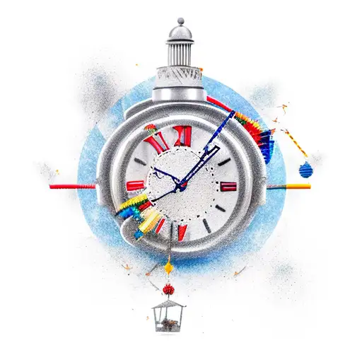 My Son Jackson And Malek With Clock And Construction Thing