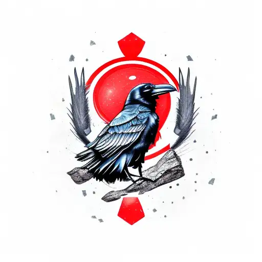 Raven Books Red Circle Background