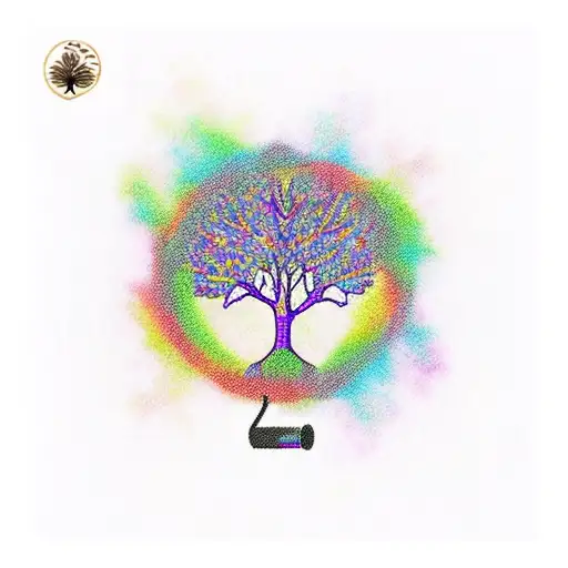 Tree Of Life With Smoking Pipe