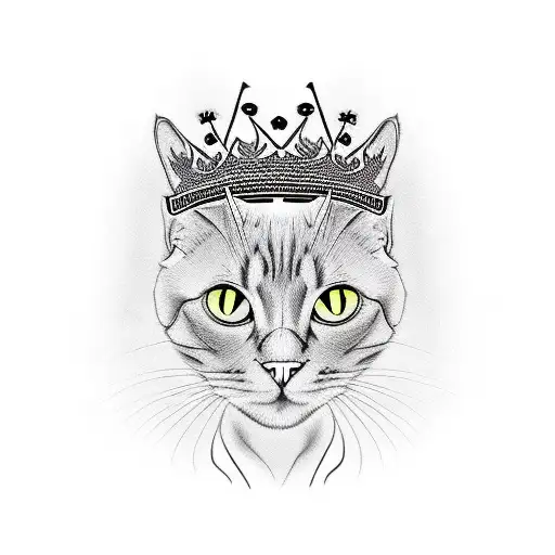 Black Cat Crown Lines