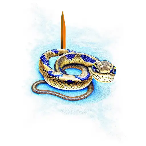 Snake Wrapped Around Sword