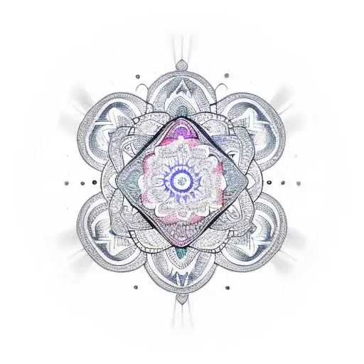 Mandala Design Incorporating Elements Of Nature And Animals