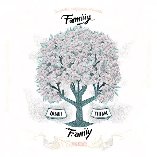 Family Tree With Hawaiian Flowers