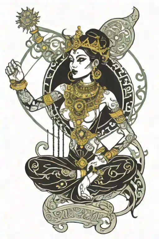 Prevention Of Black Magic And Seeking Wealth Mandala And Lines