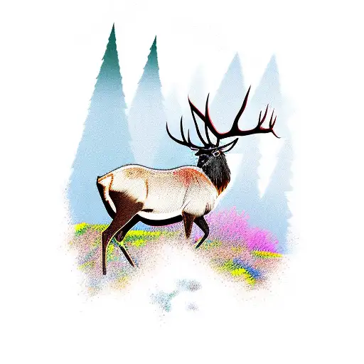 Elk On Mountain