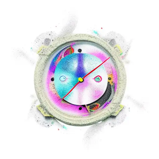 Broken Clock With Yin And Yang