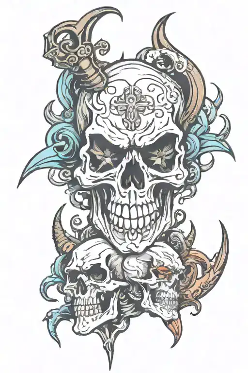 Skull And Demon