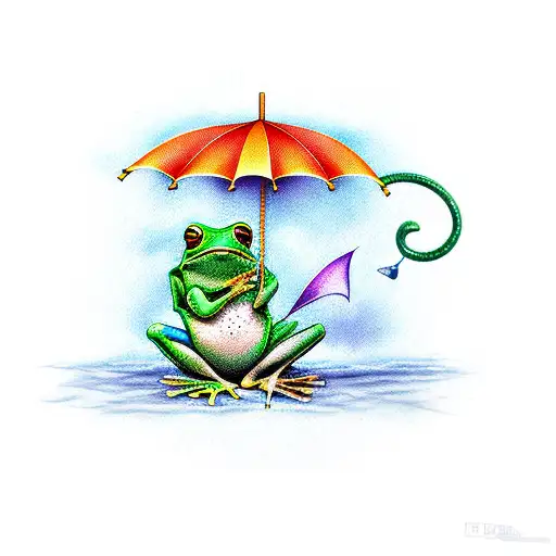 Frog With Umbrella