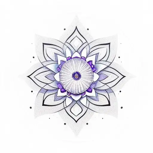 Lotus Flower Inside Circle