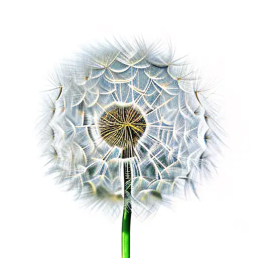 Dandelion With Stem Curving Around Spelling Out Sam