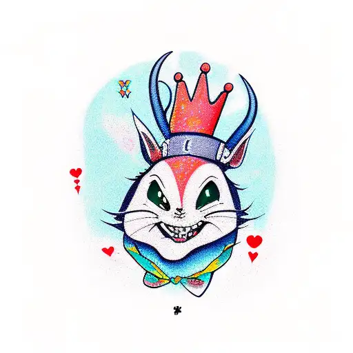 A Whimsical New-school Tattoo Of A Mischievous Animated Animal Character