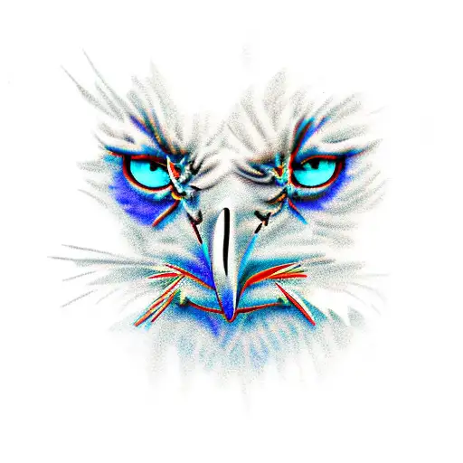 Raven Intimidating Blue Eyes