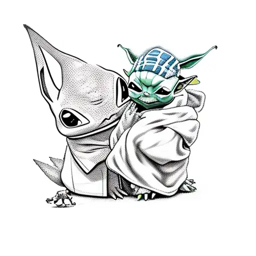 Eve Pokemon And Baby Yoda Fighting