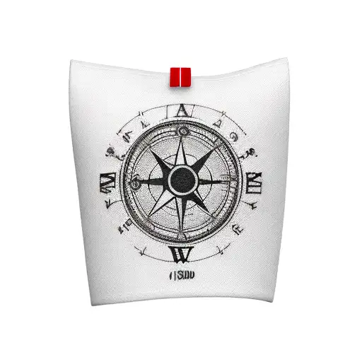 Black Sleeve With Red Compass