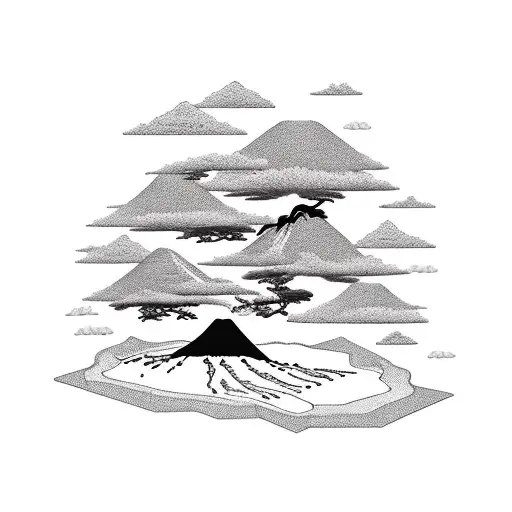 Volcano And Bonsai Tree Band