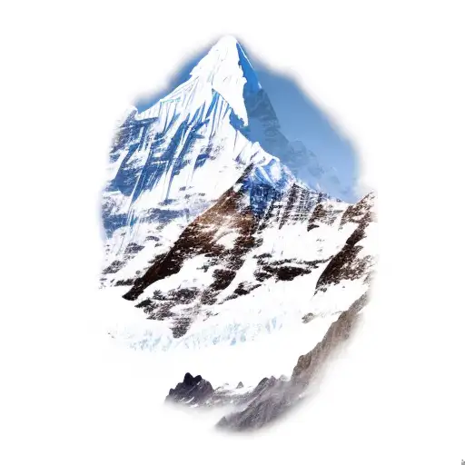 Mountain Scene In Nepal With Lots Of Background Details