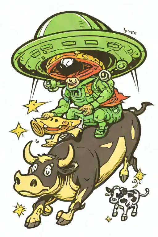 Ufo Abducting A Cow