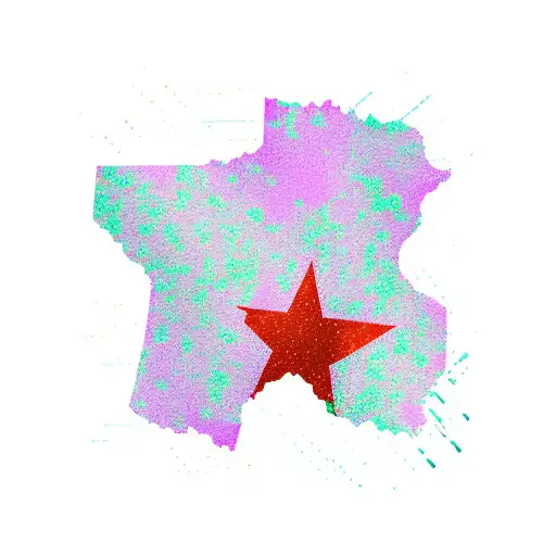 The State Of Texas With Purple Syrup Dripping From The Top With Houston Highlighted