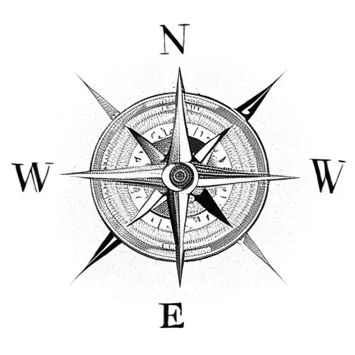 Compass With Ace Cards