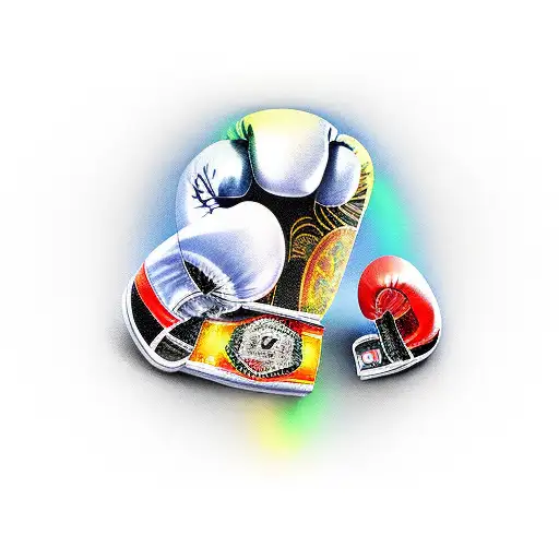 Boxing Gloves Surrounded By Money