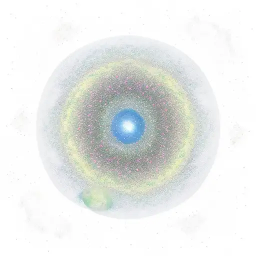 Rectangular Shape Of A Galaxy And Planets With A Border Made Of Flower And Tropical Plants