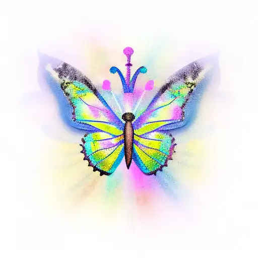 Butterfly With A Crown On Top