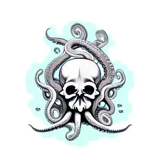 Octopus Devouring Skull