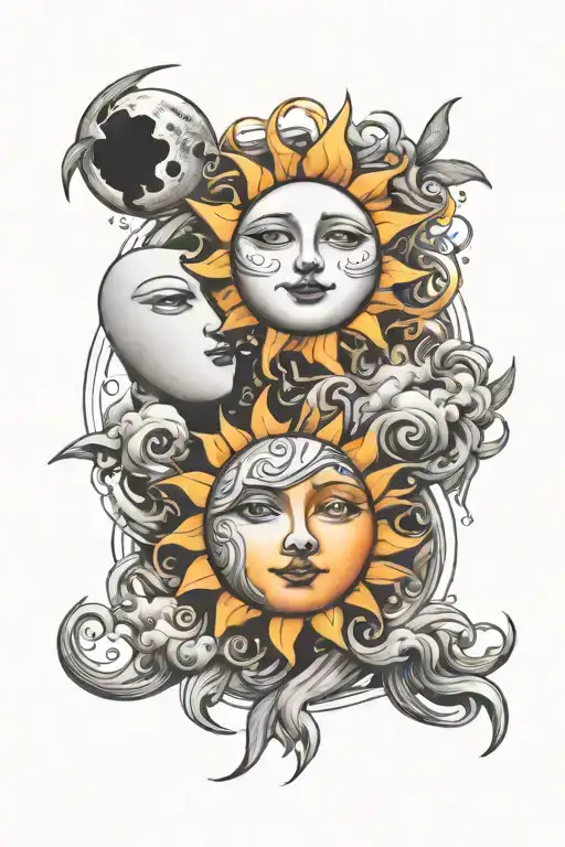 Sun And Moon Intertwined