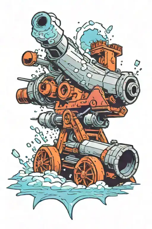 Cannon Shooting Out Meth Crystals