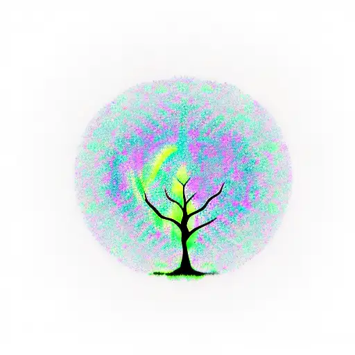 Tree Of Life With Northern Lights