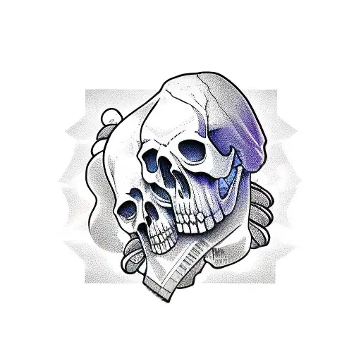 Lovers Marriage King Skull Purple Strong