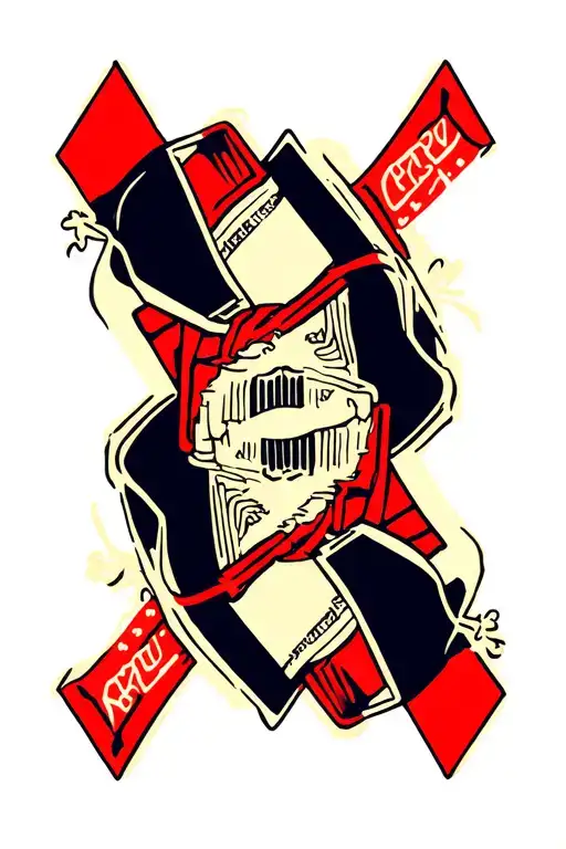 Kredit Card In The Diamond Shaped Line Outlining