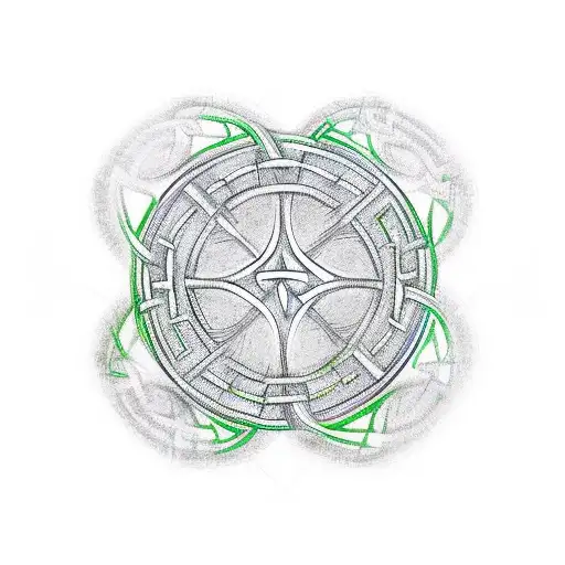 Celtic Knot Merge With Celtic Triquette