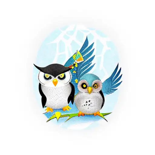 Owl And Penguin