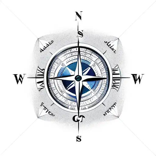 Realistic Compass That Represents Growth In Life