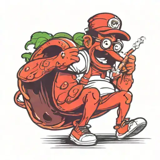 Kool Aid Guy High On Weed Smoking Joint