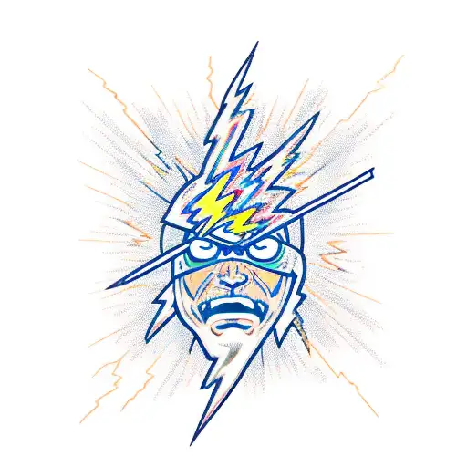 Lightning Bolt With Word Mokdad
