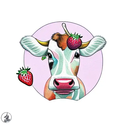 Cow With Strawberry Milk