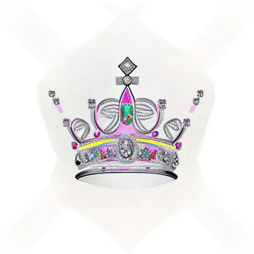 Queens Crown With Pink Ribbon