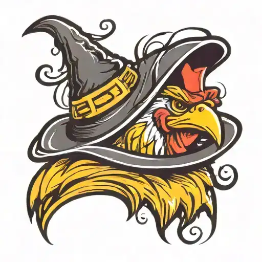 Chicken With Witch Hat