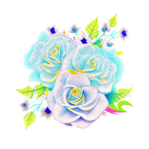 Gemini Sign With Blooming Flowers