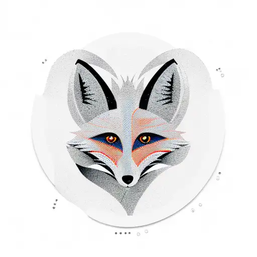 A New-school Style Tattoo Of A Hacker Fox Wearing A Leather Jacket And Holding A Vinyl Record