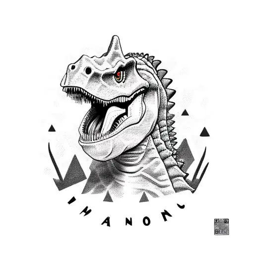 Happy Dinosaur Holding Tnt