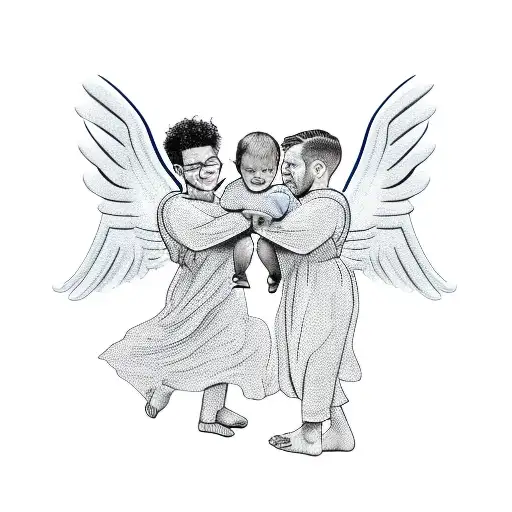 Guardian Angel Holding 2 Boys
