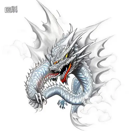 Large Dragon Breathing Fire