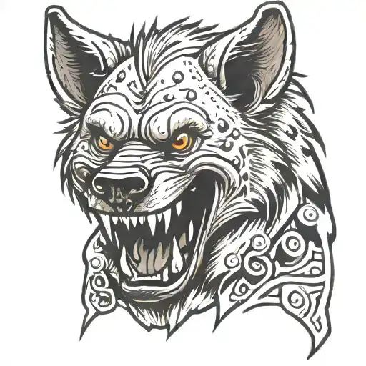 Angry Hyena With Evil Smile