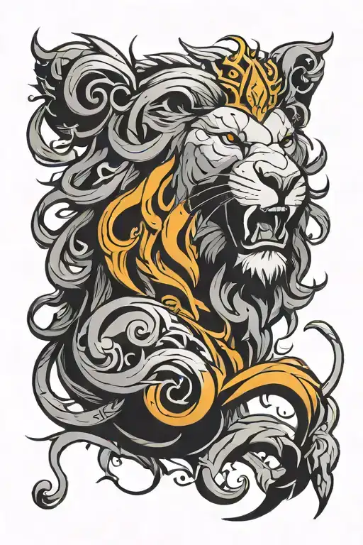 Lion God Symbol